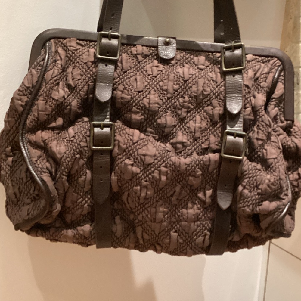 All Saints Textured Brown Shoulder Bag